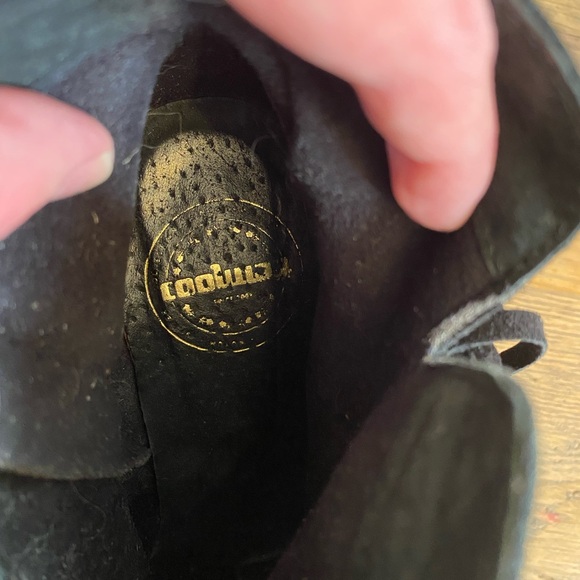 Coolway Leather Fringe Boots Size 40 Ankle Boots Heel Size 9 - Picture 4 of 6